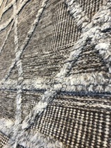 Silver Geometric Design Area Rug