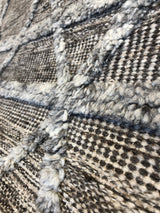 Silver Geometric Design Area Rug