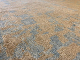Beige and Turquoise Abstract Area Rug