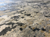 Steel Blue and Beige Abstract Area Rug
