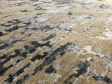 Steel Blue and Beige Abstract Area Rug