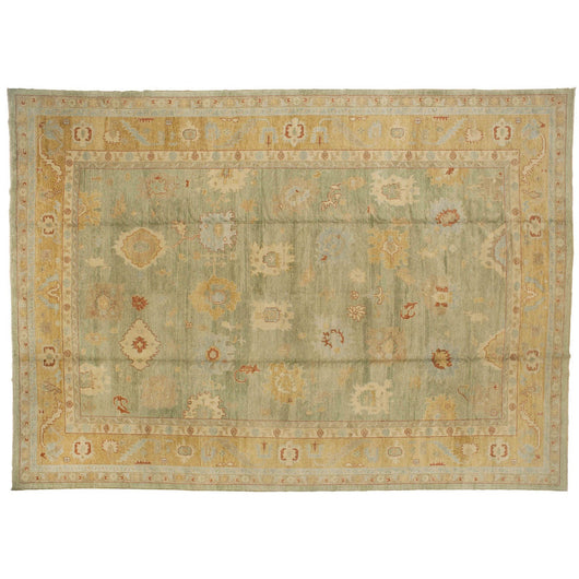 Green and Gold Turkish Rug