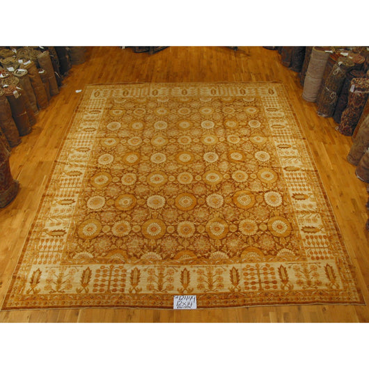 Brown Floral Medallions Rug