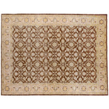 Brown and Beige Floral Rug