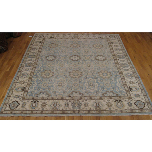 Light Blue and Beige Pakistani Rug