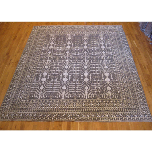 Brown and Ivory Khotan Rug