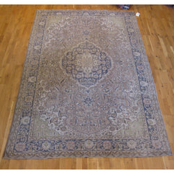 Blue and Beige Multi Overdyed Rug