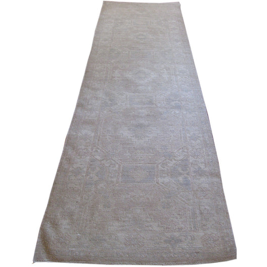 Light Blue and Beige Afghani Runner