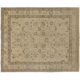 Beige, Brown and Teal Afghan Area Rug