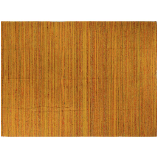 Gold Stripe Dhurrie Rug