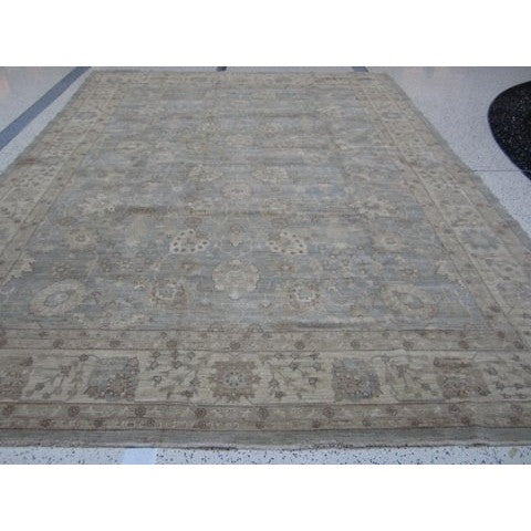Light Blue and Beige Floral Rug