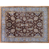 Blue and Brown Indo Oushak Area Rug