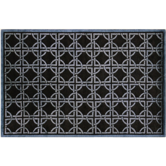 Chocolate Geometric Design Rug