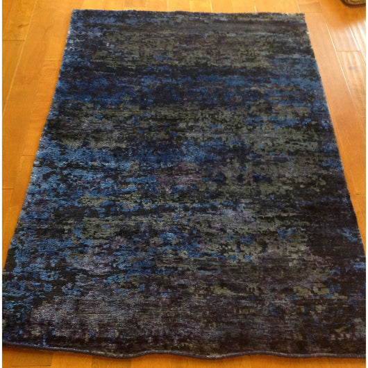 Dark Blue and Purple Multi Abstract Rug