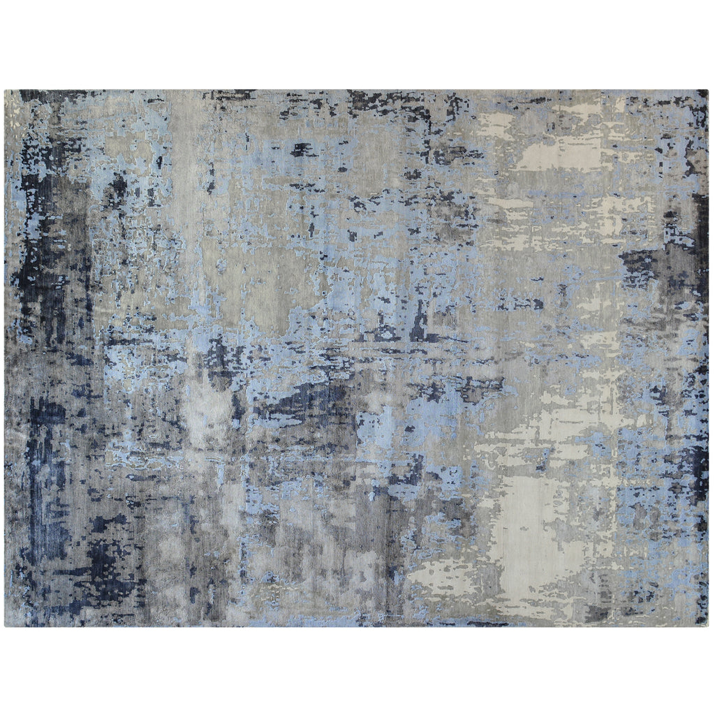 Blue and Gray Abstract Rug Aga John Oriental Rugs