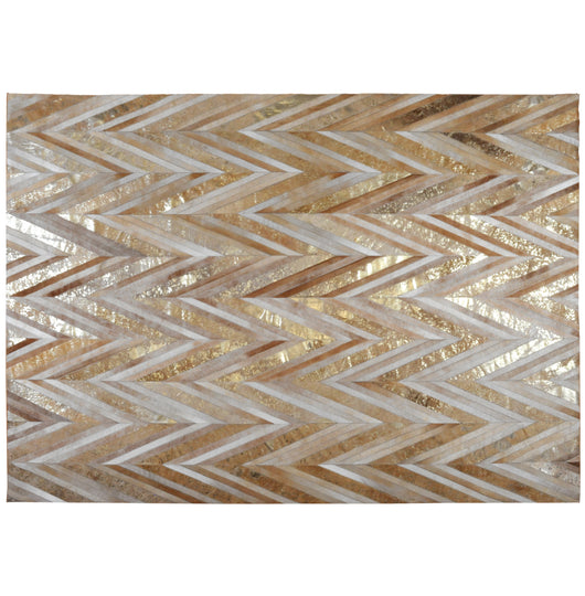 Metallic Gold Hide Rug