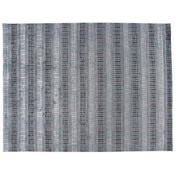 Blue and Grey Lines Area Rug