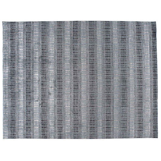Blue and Grey Lines Area Rug