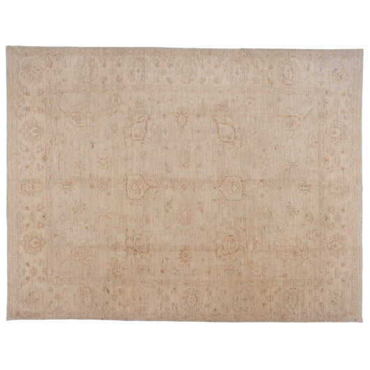 Traditional Pakistani Rug in Beige and Pink