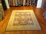 Traditional Pakistani Rug with Floral Medallions