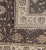 Traditional Pakistani Brown Floral Area Rug