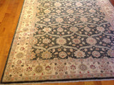 Traditional Pakistani Rug with Interlocking Floral Design