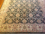 Traditional Pakistani Rug with Interlocking Floral Design