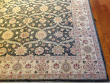 Traditional Pakistani Rug with Interlocking Floral Design