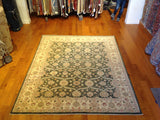 Traditional Pakistani Rug with Interlocking Floral Design