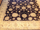 Traditional Pakistani Brown Floral Area Rug