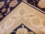 Traditional Pakistani Brown Floral Area Rug
