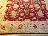 Traditional Pakistani Flowers and Vines Wool Rug