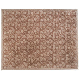 Traditional Pakistani Rust with Beige Floral Area Rug