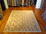 Traditional Pakistani Rust with Beige Floral Area Rug