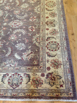 Traditional Pakistani Square Brown Floral Rug