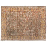 Gold and Brown Traditional Pakistani Area Rug