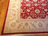 Red and Beige Traditional Pakistani Area Rug