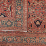 Red and Teal Rug in Traditional Pakistani Design