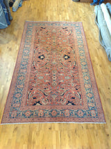 Red and Teal Rug in Traditional Pakistani Design