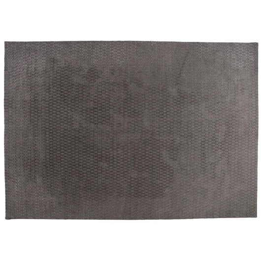 Gray Loop Cut Wool Area Rug