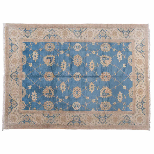 Camel and Blue Egyptian Traditional Area Rug