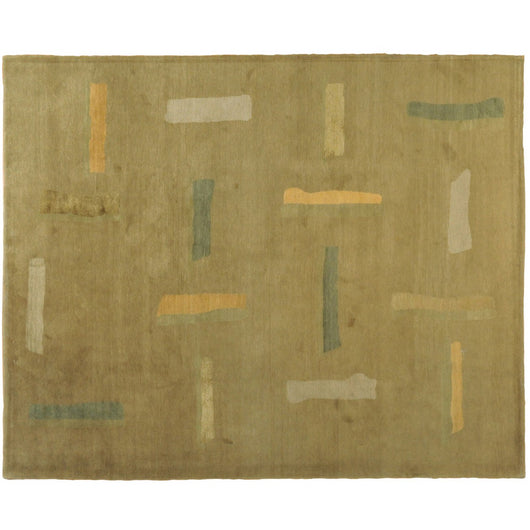 Gold Abstract Tibetan Rug