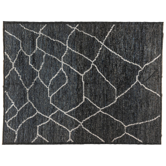 Dark Blue Moroccan Inspired Area Rug