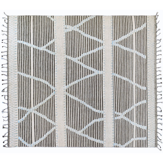 Charcoal Stripe Moroccan Design