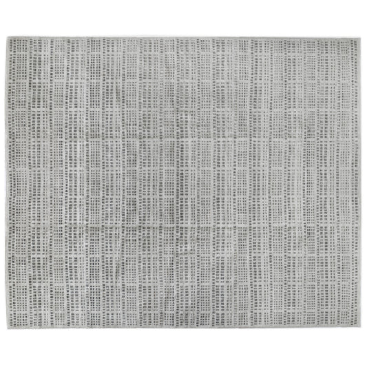 Charcoal and Ivory Squares Area Rug