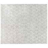 Silver Geometric Design Area Rug