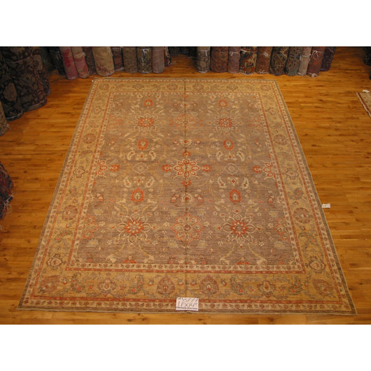 Beige and Gold Floral Rug
