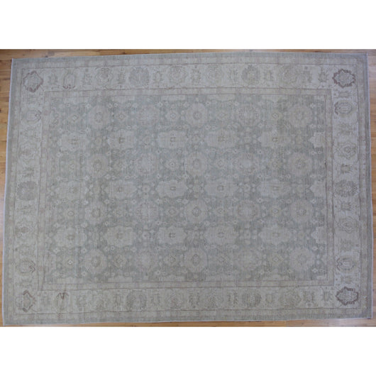 Beige and Blue Afghani Rug