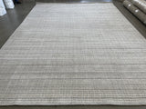 Grey and White Wool Area Rug