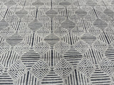 Ivory and Charcoal Geometric Pattern Area Rug